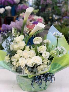 ご結婚式　お祝いアレンジメント♪｜「愛花」　（愛媛県松山市の花キューピット加盟店 花屋）のブログ
