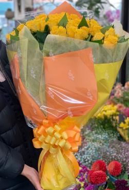傘寿 お祝い 黄色バラの花束♪｜「愛花」　（愛媛県松山市の花キューピット加盟店 花屋）のブログ