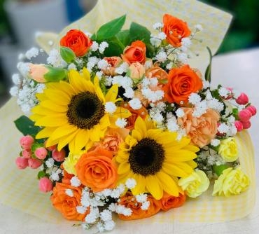 20220724_mini-bouquet_sunflower-flowerhouseaika