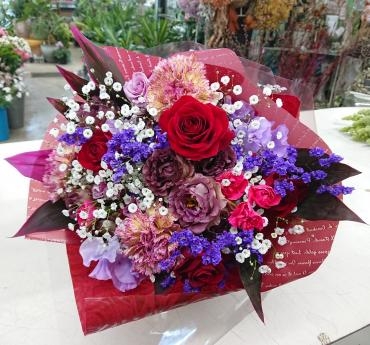 20230308_birthday-oiwai_bouquet_redpink-flowerhouseaika