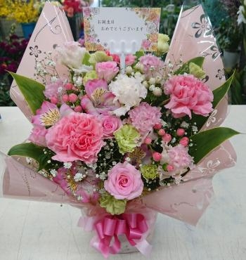 20231023_birthday-oiwai_arrangement_pink-flowerhouseaika