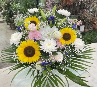 お盆 棚経 お供え アレンジメント｜「愛花」　（愛媛県松山市の花キューピット加盟店 花屋）のブログ