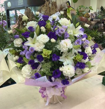 枕花 お供え アレンジメント一対｜「愛花」　（愛媛県松山市の花キューピット加盟店 花屋）のブログ