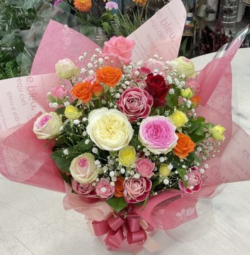 結婚記念日 ８種類のバラ アレンジメント♪｜「愛花」　（愛媛県松山市の花キューピット加盟店 花屋）のブログ