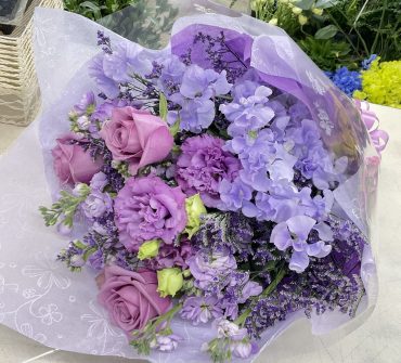 高校 卒業式 パープル系 花束 2026♪｜「愛花」　（愛媛県松山市の花キューピット加盟店 花屋）のブログ